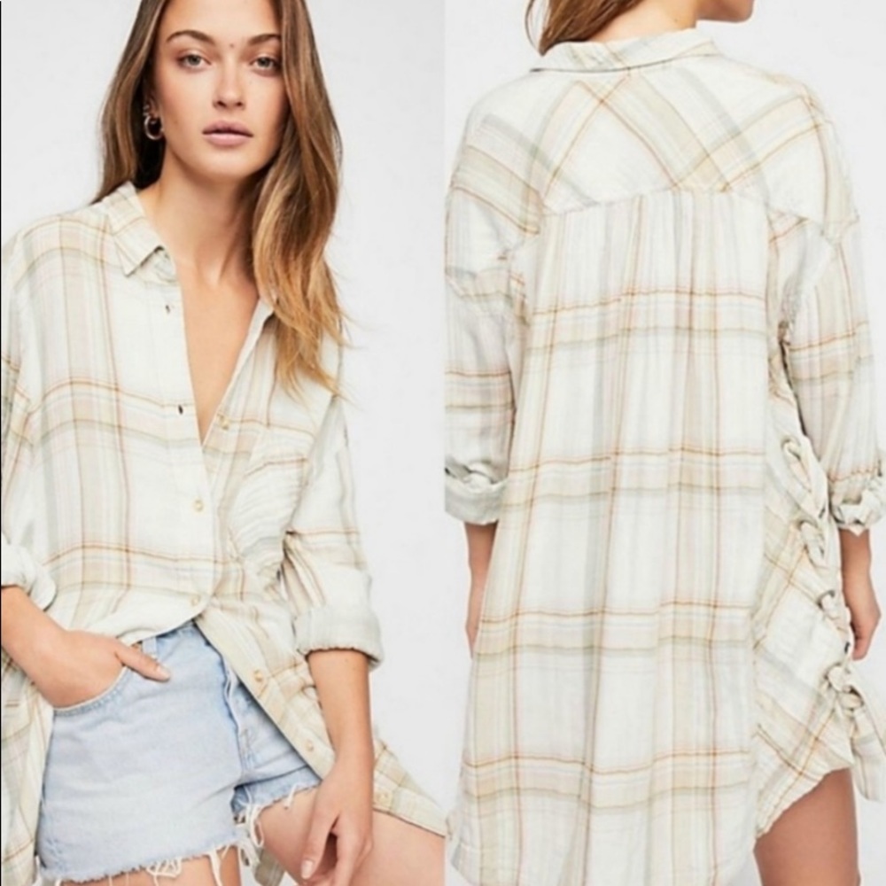Free People Nordic Day Plaid Shirt